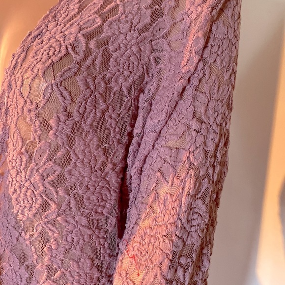 LuLaRoe Other - LuLaRoe rose lace duster/coverup sz L
